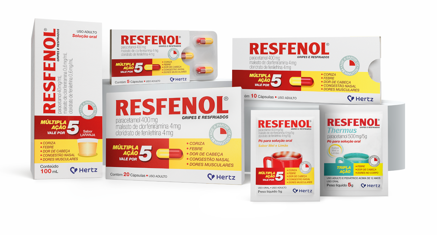 RESFENOL - CAIXAS 5,10 E 20 cápsulas - solução oral - Pó para solução oral