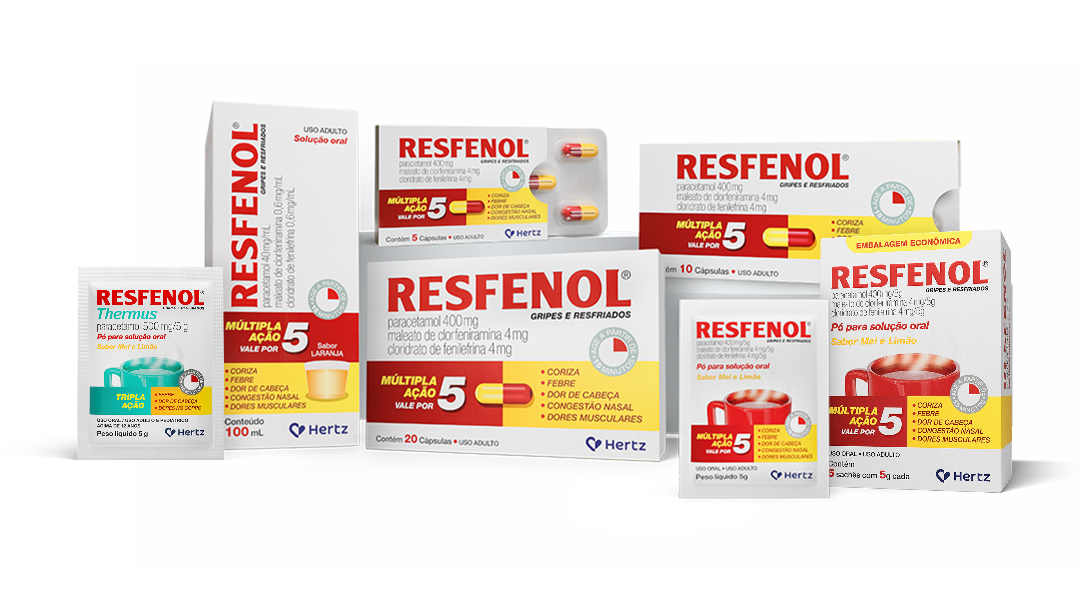 RESFENOL - CAIXAS 5,10 E 20 cápsulas - solução oral - Pó para solução oral
